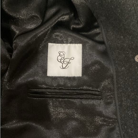 Emerson Fry Hooded Wool Blend Parka In Black Charcoal Size 6 - Picture 12 of 13